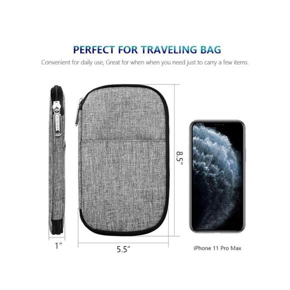 Passport Wallets, Multipupose RFID Blocking Travel Wallet Document Organizer Bag - Picture 2 of 5